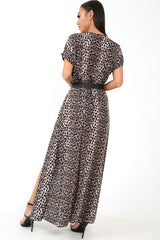 Leopard Print Wrap Maxi - Harleigh-Dresses