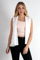 Lexi White Lace Back Jacket-Jackets