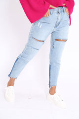 Light Contrast Denim Jeans - Margie-Jeans