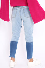 Light Contrast Denim Jeans - Margie-Jeans