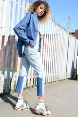 Light Contrast Denim Jeans - Margie-Jeans