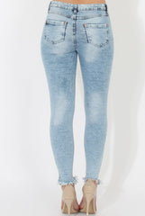 Light Denim Ripped Jeans - Morgan-Jeans
