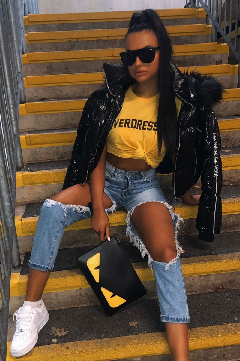 Light Extreme Rip Boyfriend Jeans - Mazy-Jeans