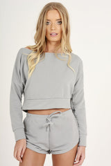 Light Grey Loungewear Set - Tara-Loungewear