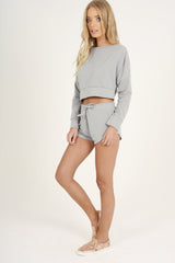 Light Grey Loungewear Set - Tara-Loungewear