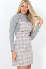 Light Grey Tartan Pinafore-Pippa-Dresses