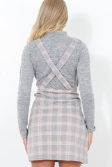 Light Grey Tartan Pinafore-Pippa-Dresses