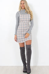 Light Grey Tartan Pinafore-Pippa-Dresses