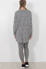 Light Grey V Neck Loungewear Set - Charlene-Loungewear