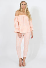 Light Pink Lace Two Piece - Nicole-Co-ords
