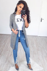 Light Wash Denim Exposed Zip Distressed Jeans - Aralyn-Jeans