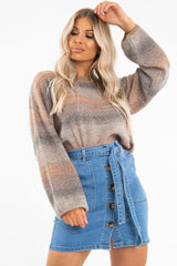 Light Wash Horn Button Front Denim Mini Skirt - Yazmin-Skirts