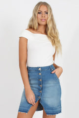 Light blue Denim Skirt - Robyn-Skirts