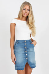 Light blue Denim Skirt - Robyn-Skirts