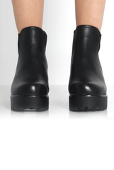 Lila Black Platform Boots-Boots