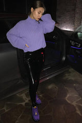 Lilac Knit High Neck Jumper - Jaelynn-Jumper