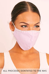 Lilac Pearl Detail Face Mask - Lula-Mask