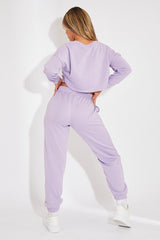 Lilac Top + Joggers 3 Piece Co-ord - Julie-Loungewear