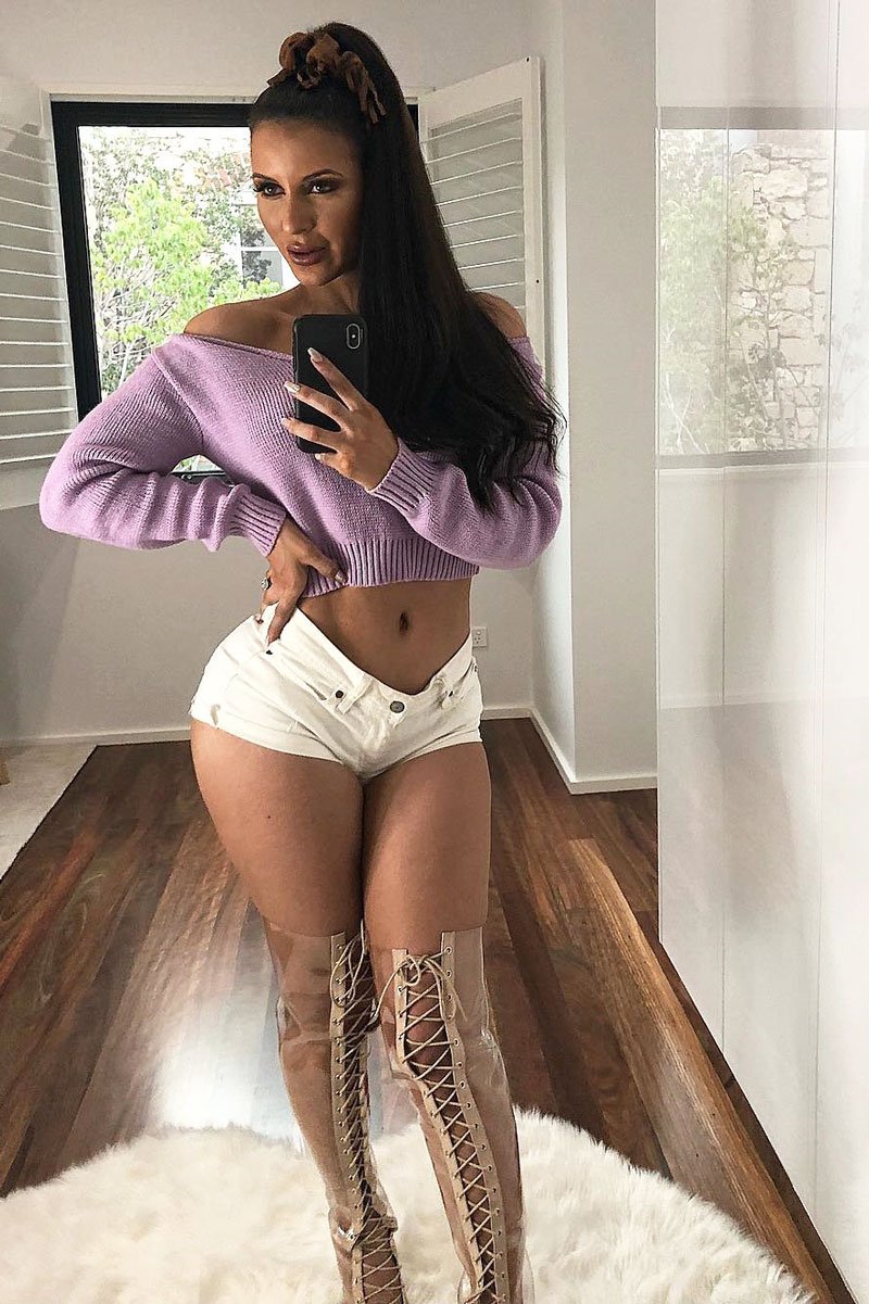 Lilac V Neck Off Shoulder Knitted Cropped Jumper - Kirby-Crop Jumper
