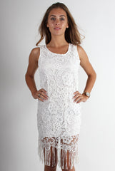 Lili White Lace Dress-Dresses