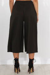 Lima Khaki Culotte Trousers-Trousers
