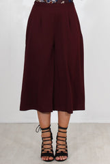 Lima Wine Culotte Trousers-Trousers