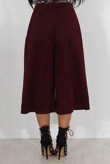 Lima Wine Culotte Trousers-Trousers