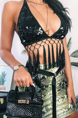 Lime Coated Snake Print Bodycon Mini Skirt - Gigi-Skirts