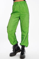 Lime Fishnet Cuffed Joggers - Ryia-Joggers