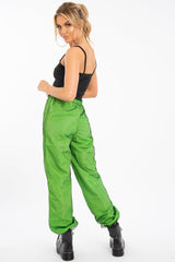 Lime Fishnet Cuffed Joggers - Ryia-Joggers