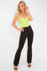 Lime Green Sheer Lace Bodysuit - Katia-Bodysuits