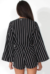 Lisa Black Crossover Playsuit-Playsuits