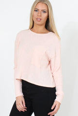 Liv Pink Ribbed Top-Tops