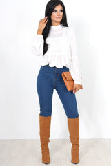 Liya White Lace Crochet Top-Tops