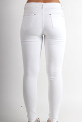 Lola White Ripped Skinny Jeans-Jeans