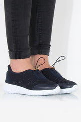 Lorraine Blue Sparkle Trainers-Trainers
