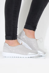 Lorraine Grey Sparkle Trainers-Trainers