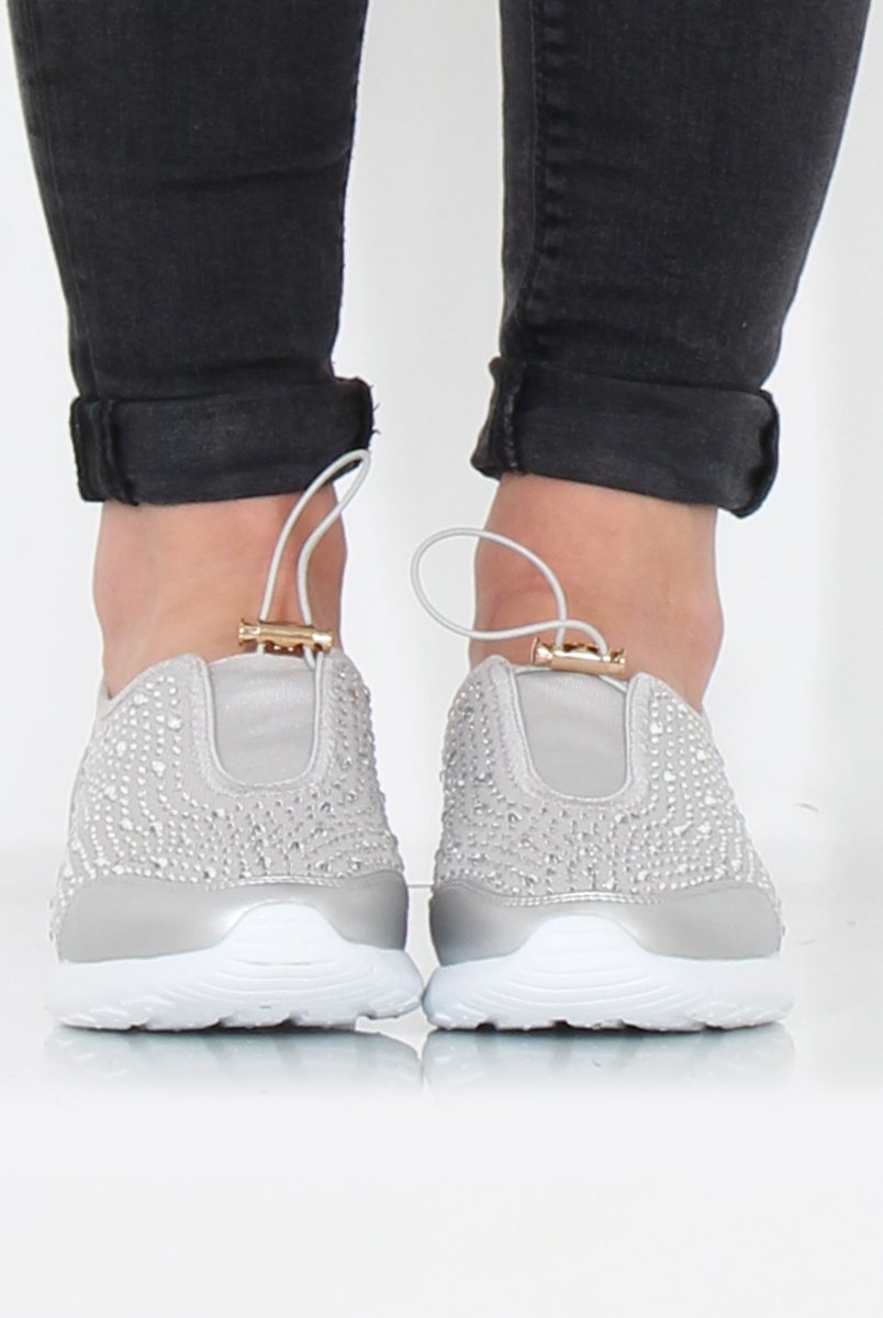 Lorraine Grey Sparkle Trainers-Trainers