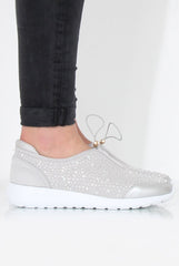 Lorraine Grey Sparkle Trainers-Trainers