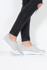 Lorraine Grey Sparkle Trainers-Trainers