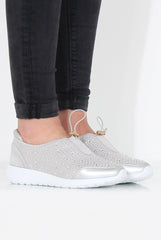 Lorraine Grey Sparkle Trainers-Trainers