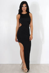 Luana Black Maxi Dress-Dresses