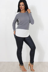 Lumi Navy Striped Top-Tops