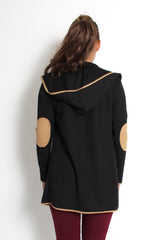 Lydia Black Hooded Jacket-Jackets