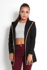 Lydia Black Hooded Jacket-Jackets