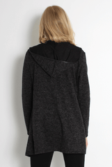 Lydia Dark Grey Hooded Jacket-Jackets