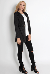 Lydia Dark Grey Hooded Jacket-Jackets