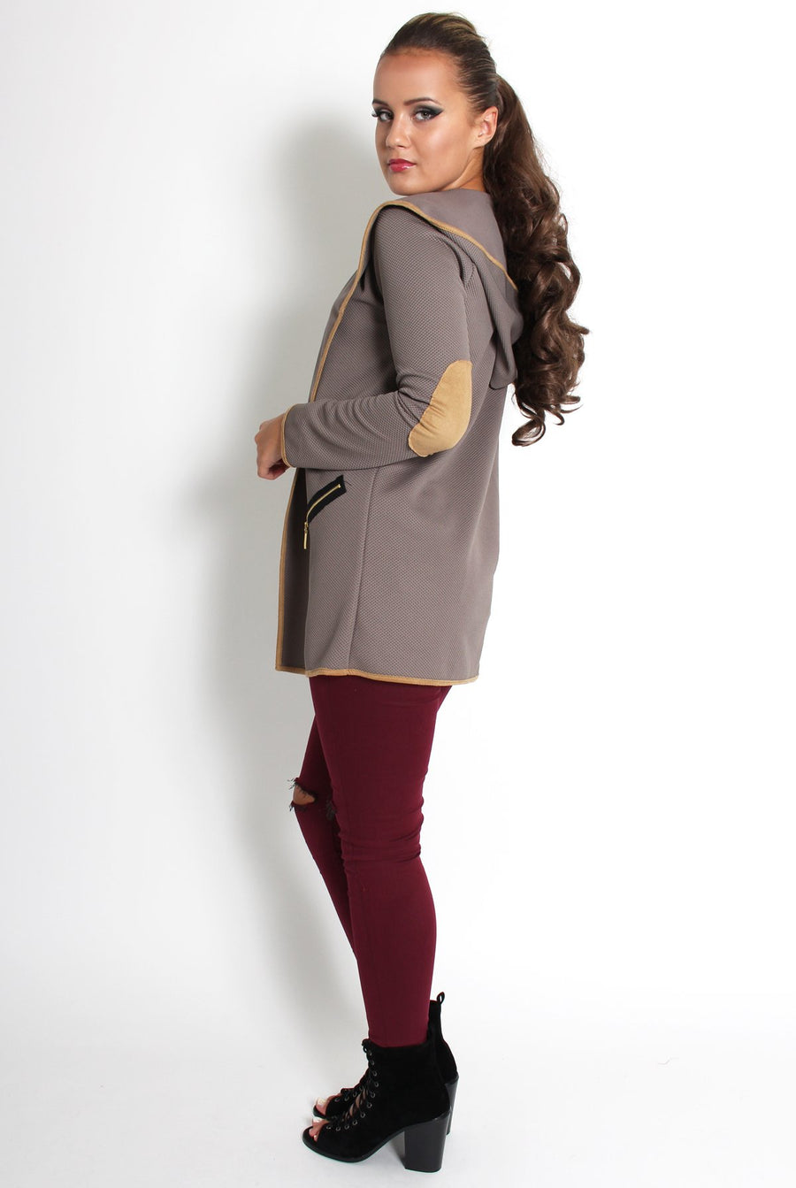 Lydia Grey Hooded Jacket-Jackets