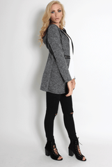 Lydia Light Grey Hooded Jacket-Jackets