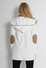 Lydia White Hooded Jacket-Jackets